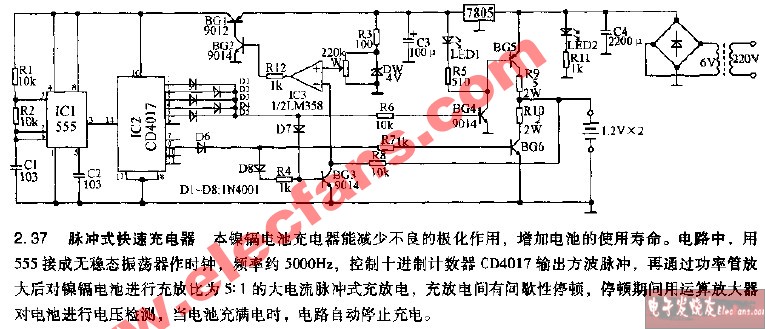 <b class='flag-5'>脈沖</b><b class='flag-5'>式</b>快速<b class='flag-5'>充電器</b>電路圖