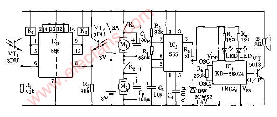 光电控制自动跟踪<b class='flag-5'>玩具车</b><b class='flag-5'>电路图</b>