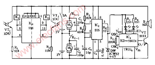 光電控制自動(dòng)跟蹤<b class='flag-5'>玩具車</b><b class='flag-5'>電路圖</b>