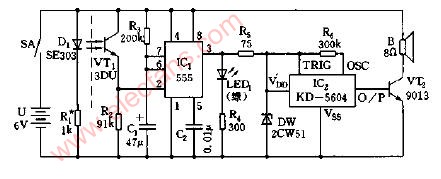 信箱趣味<b class='flag-5'>声光</b>报讯器<b class='flag-5'>电路图</b>