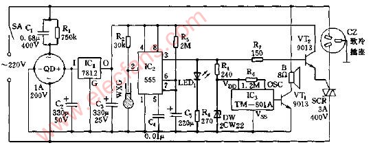 限温<b class='flag-5'>声光</b>报讯自动降温器<b class='flag-5'>电路图</b>