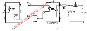光控双向晶闸管耦合器纯电阻负载电路图