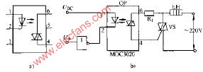 光控雙向晶閘管耦合器純電阻負載電路圖