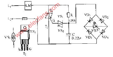 光控常閉式交流接觸器電路圖