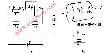 單片工作橋式力敏電橋2電路圖