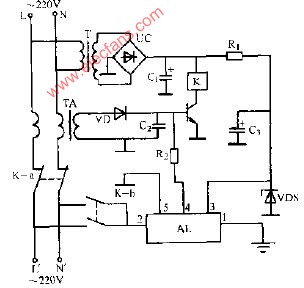 LSE<b class='flag-5'>自動</b>復位<b class='flag-5'>觸電</b>保護<b class='flag-5'>電路</b>圖