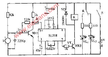 SL517<b class='flag-5'>声控</b><b class='flag-5'>开关电路图</b>