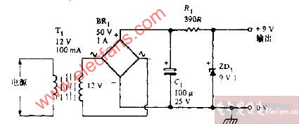 <b class='flag-5'>交流電源</b>供電的9V直<b class='flag-5'>流電源</b><b class='flag-5'>電路圖</b>