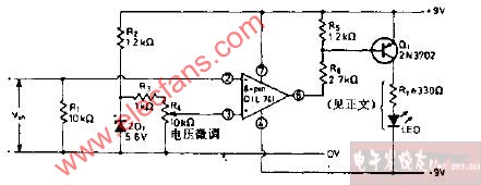 双电源精密直流电压过高报警电路图