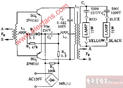 <b class='flag-5'>冷啟動</b><b class='flag-5'>電子</b>鎮流器電路圖