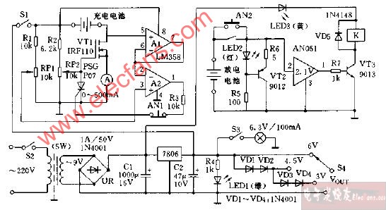 <b class='flag-5'>多功能</b><b class='flag-5'>充电器</b>1电路图