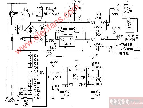 使用<b class='flag-5'>電池</b><b class='flag-5'>自動(dòng)</b><b class='flag-5'>充電器</b><b class='flag-5'>電路</b>圖