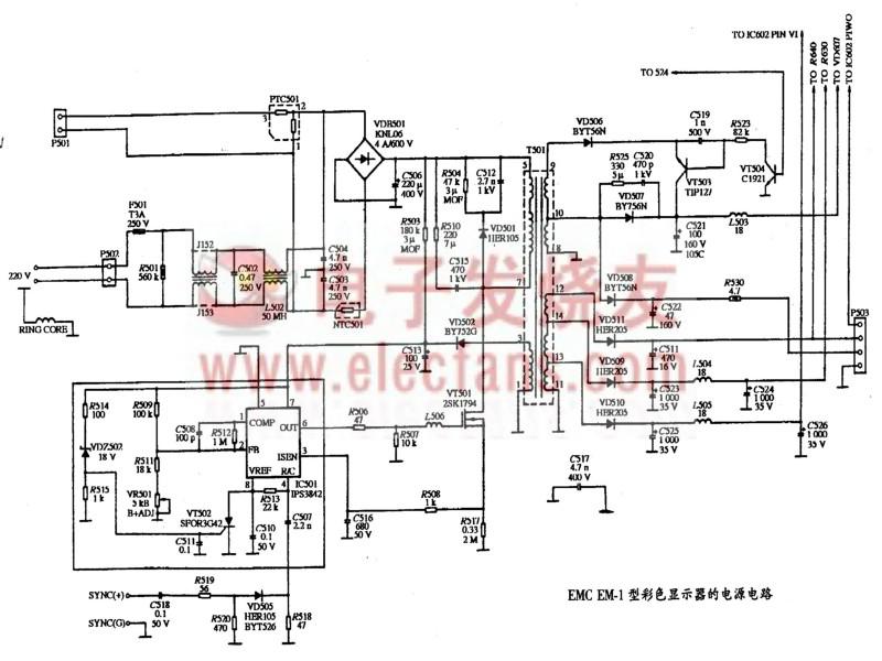 <b class='flag-5'>EMC</b> EM-1型彩色显示器的<b class='flag-5'>电源</b><b class='flag-5'>电路</b>