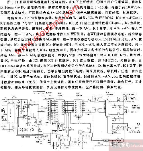 可编程霓虹灯电路图