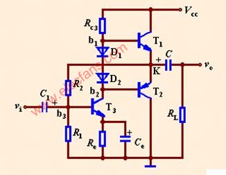 采用一個(gè)<b class='flag-5'>電源</b>的互補(bǔ)對(duì)稱電路的<b class='flag-5'>偏置</b>電路