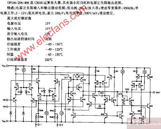 <b class='flag-5'>OP</b>196 <b class='flag-5'>OP</b>296 <b class='flag-5'>OP</b>496电路原理图