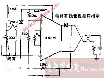 XTR101有二极管冷端补偿的热电偶输入电路图