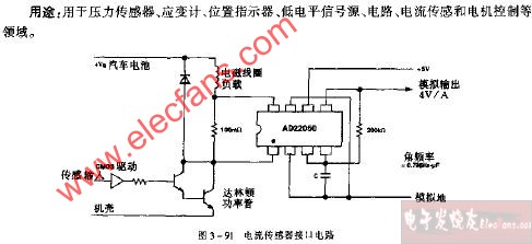 AD22050电流传感器接口电路图
