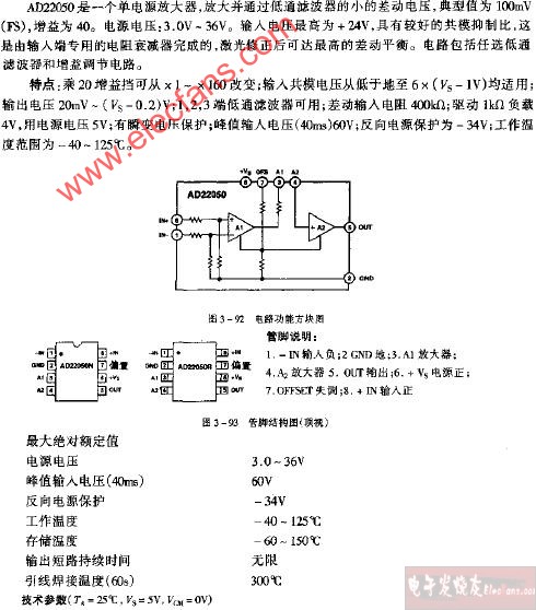 AD22050电路功能方块电路图