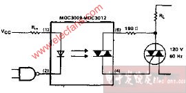 <b class='flag-5'>MOC3009-MOC</b>3012電阻負載電路圖