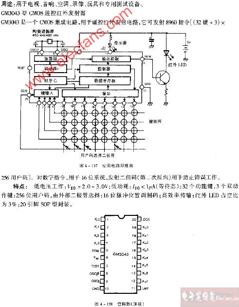 GM3043应用电路原理电路图