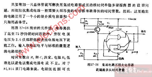 集成<b class='flag-5'>电路</b>长<b class='flag-5'>持续时间</b>单稳<b class='flag-5'>电路</b>图