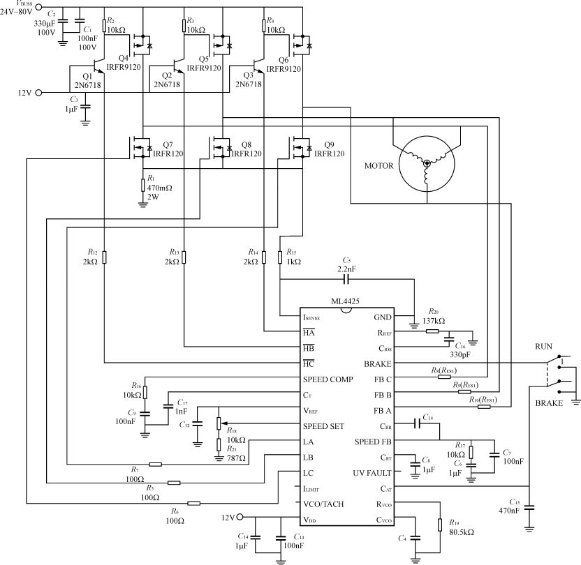无传感器的直流无刷电机控制器<b class='flag-5'>ML4425</b>及其应用（2）