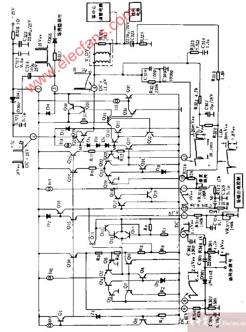 GW500场扫雷集成电路TDA1170N内部电路与外围电路图