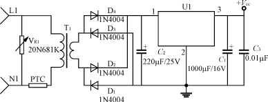 MC34063組成的5V輸出DC/DC變換器電路