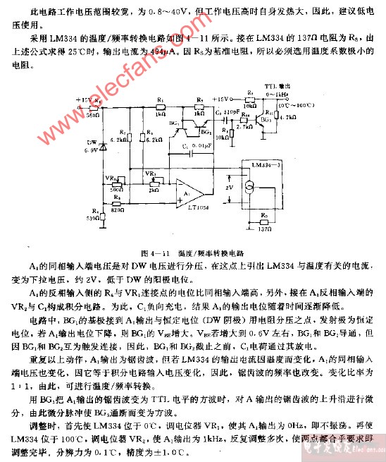 <b class='flag-5'>温度</b>、频率<b class='flag-5'>转换</b><b class='flag-5'>电路</b>图