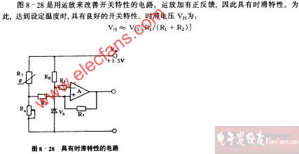 具有實(shí)滯<b class='flag-5'>特性</b>的<b class='flag-5'>電路圖</b>