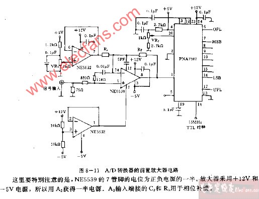 AD转换器的<b class='flag-5'>前置放大器</b><b class='flag-5'>电路图</b>