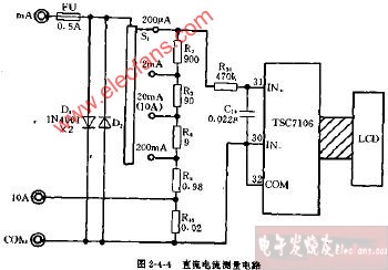 DT830型<b class='flag-5'>直流電流</b>測量<b class='flag-5'>電路圖</b>