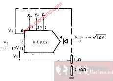 采用ICL8013的<b class='flag-5'>平方根</b>运算电路图