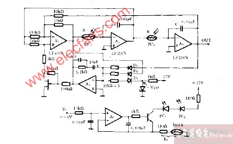 寬頻帶正弦波壓控振蕩器電路圖