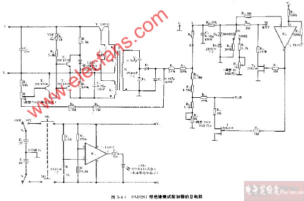 DM626T型<b class='flag-5'>绝缘</b>测试<b class='flag-5'>附加</b>器的总电路图