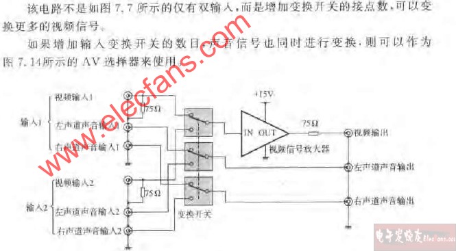 AV选择器电路图