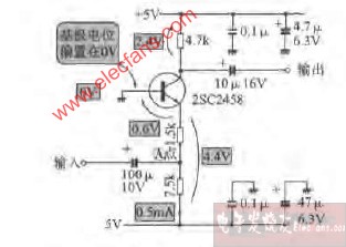 使用<b>正负电</b>源的共基极<b>电路</b>图