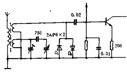 二极管用于调幅收音机高放电路的强信号衰减