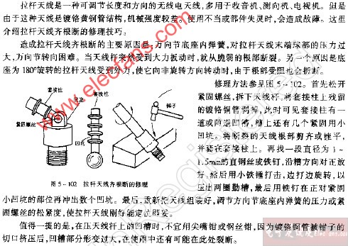 拉焊天线齐根断的修理