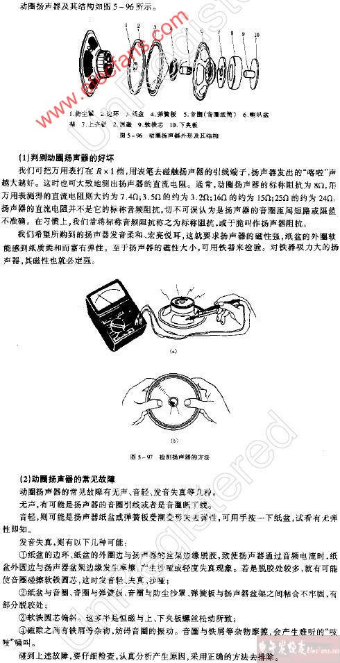 <b class='flag-5'>動(dòng)</b><b class='flag-5'>圈</b><b class='flag-5'>揚(yáng)聲器</b>的修理