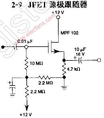 JFET<b class='flag-5'>源</b>极<b class='flag-5'>跟随</b><b class='flag-5'>器</b>