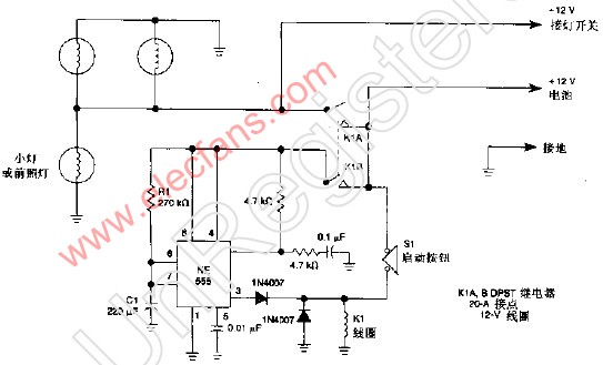 <b class='flag-5'>汽車前</b><b class='flag-5'>照</b><b class='flag-5'>燈</b> 小<b class='flag-5'>燈</b>手動控制電路