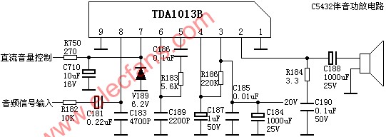 TDA1013伴音功放电路
