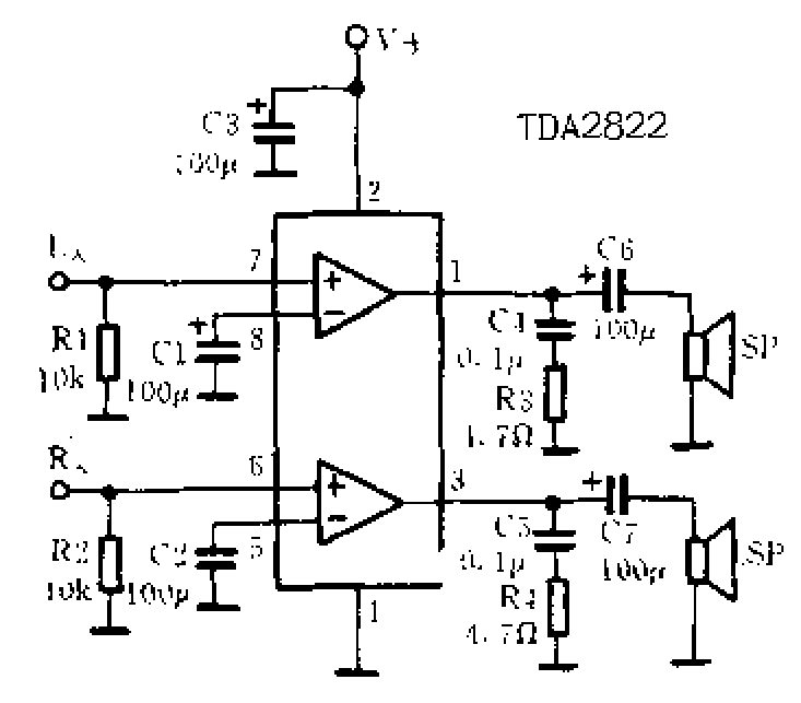 TDA2822電路圖