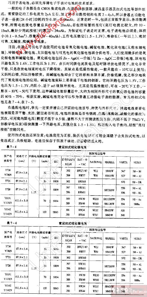 巧用手表電池