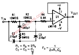 高Q值陷波滤波器