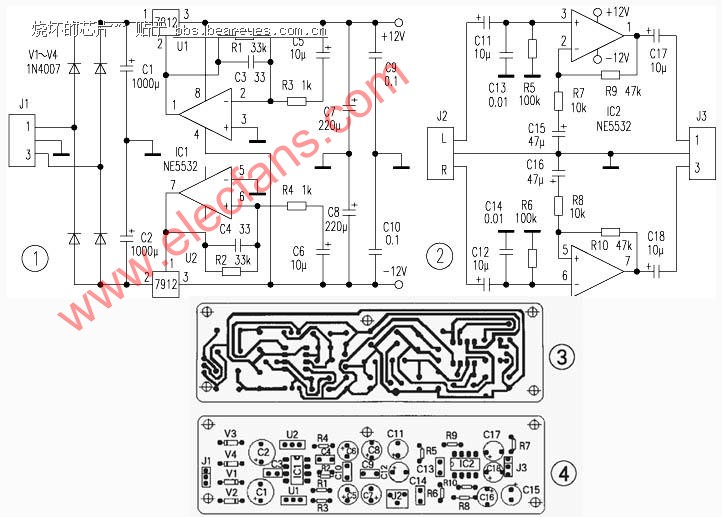 <b class='flag-5'>NE5532</b>前级<b class='flag-5'>放大</b><b class='flag-5'>电路</b>
