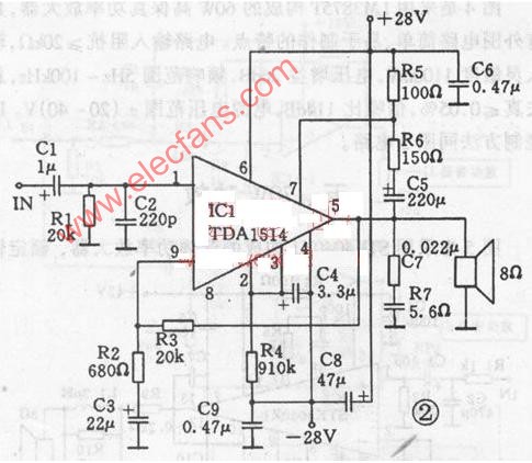 <b class='flag-5'>高保真</b>音響功放集成電路<b class='flag-5'>TDA</b>1514構(gòu)成的40W<b class='flag-5'>功率放大器</b>