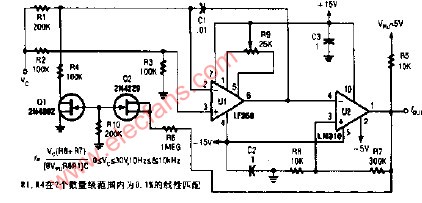 频率变化范围为3个量级（10Hz-10KHz）压控振荡器